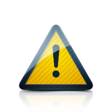 Ünlem tehlike işareti, vektör çizim 