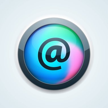 E-posta web düğmesini, vektör, illüstrasyon