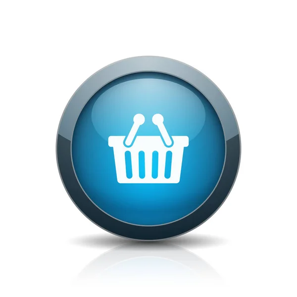 Button Shopping Basket Icon — Stock Vector