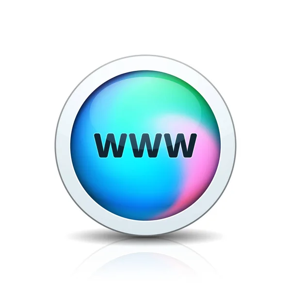 Www Internet Minimal Style Button Vektorillustration — Stockvektor