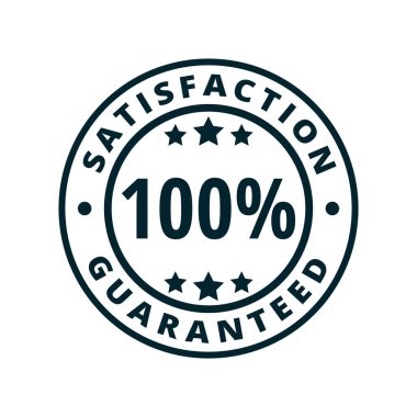 % 100 memnuniyet garantisi simgesi tasarımını illüstrasyon vektör 
