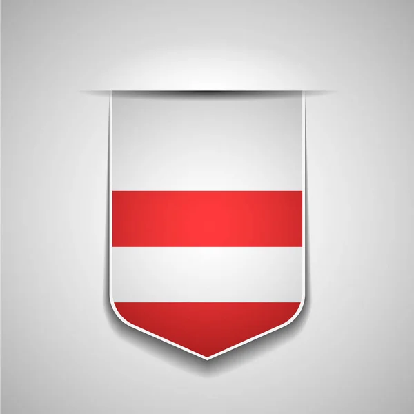 Brillante Icono Bandera Austriaca Vector Ilustración — Vector de stock