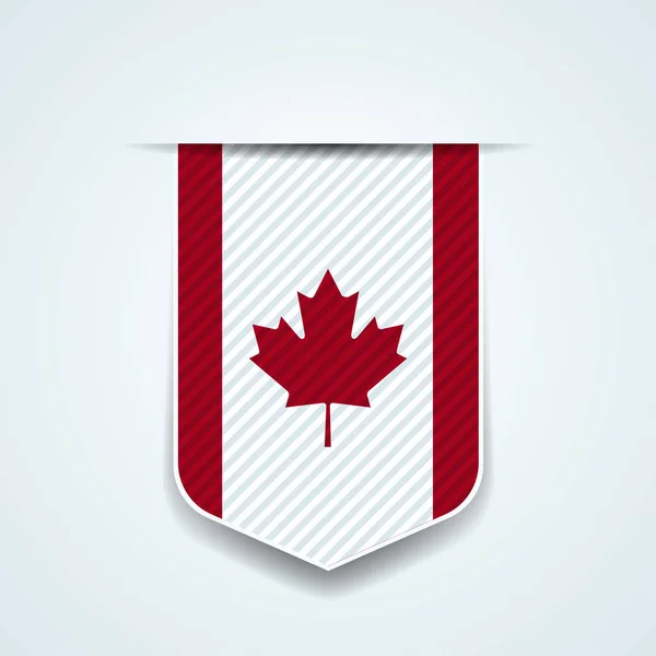 Ασπίδα Καναδική Σημαία Εικονογράφηση Διάνυσμα — Διανυσματικό Αρχείο