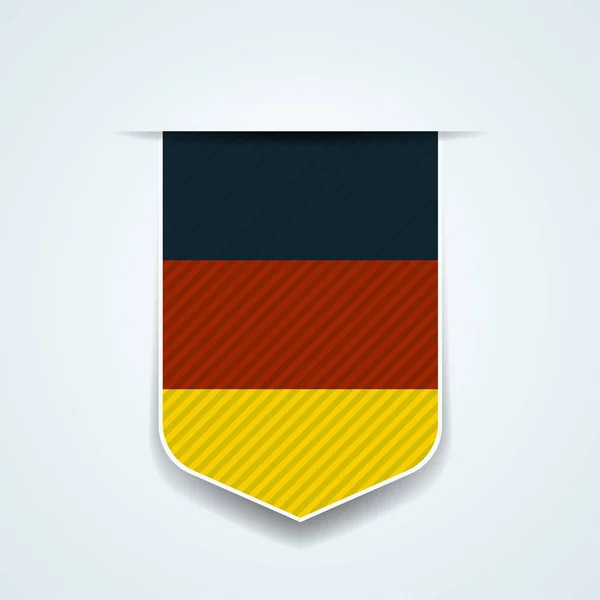 Shield German Flag Vector Illustration — Stock Vector