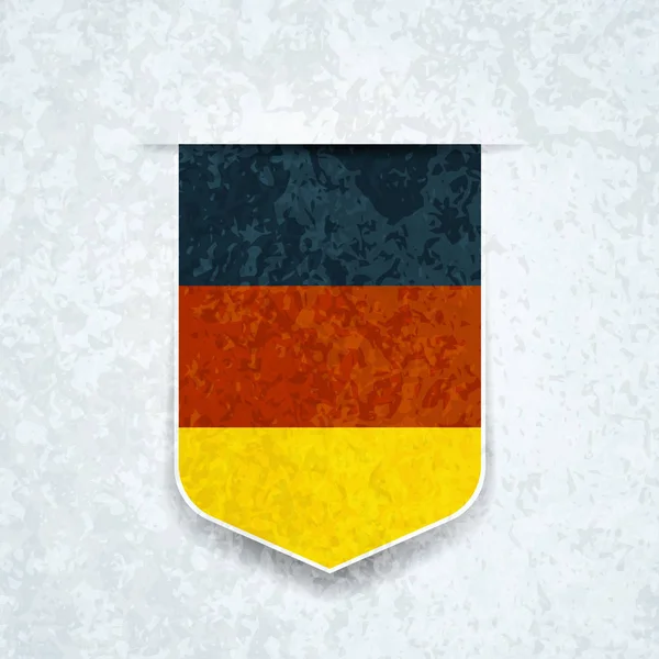 Щит Германским Флагом Векторная Иллюстрация — стоковый вектор