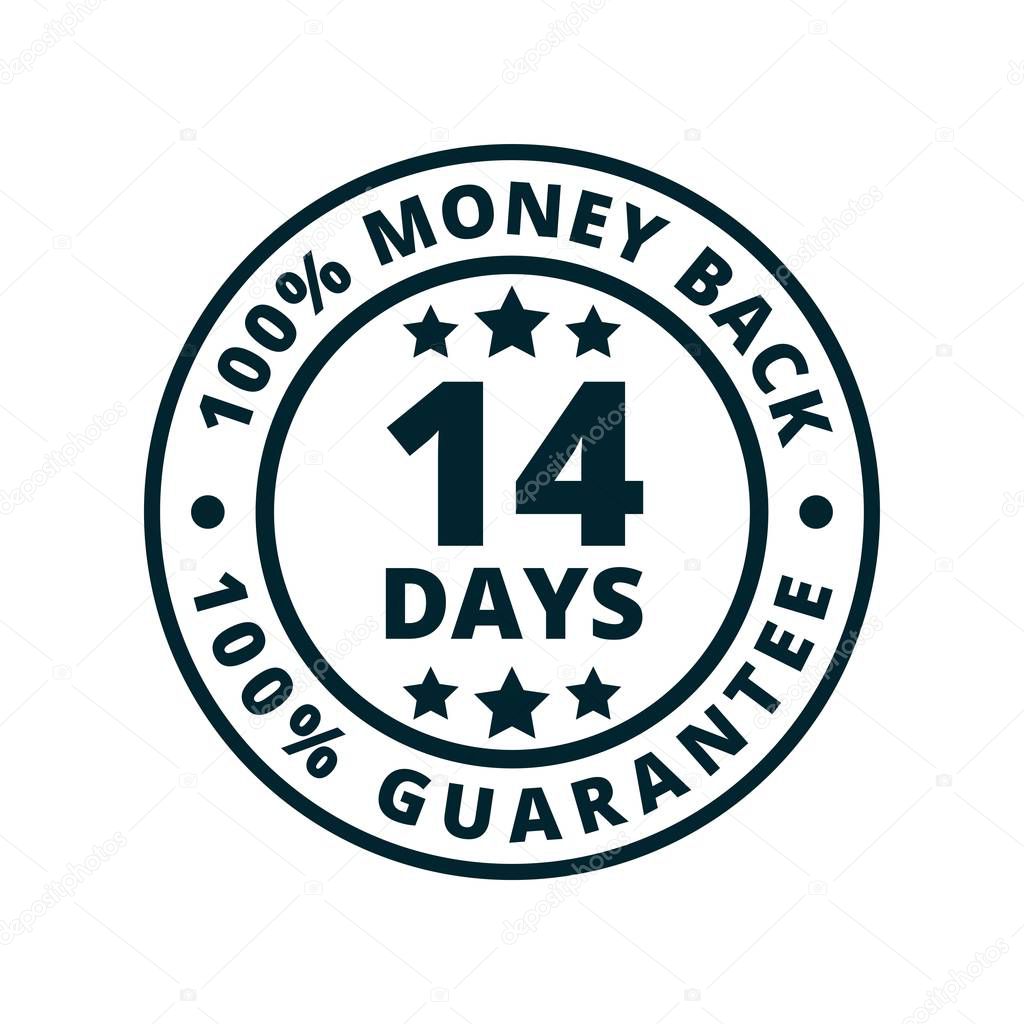 money back guarantee shield icon, vector illustration
