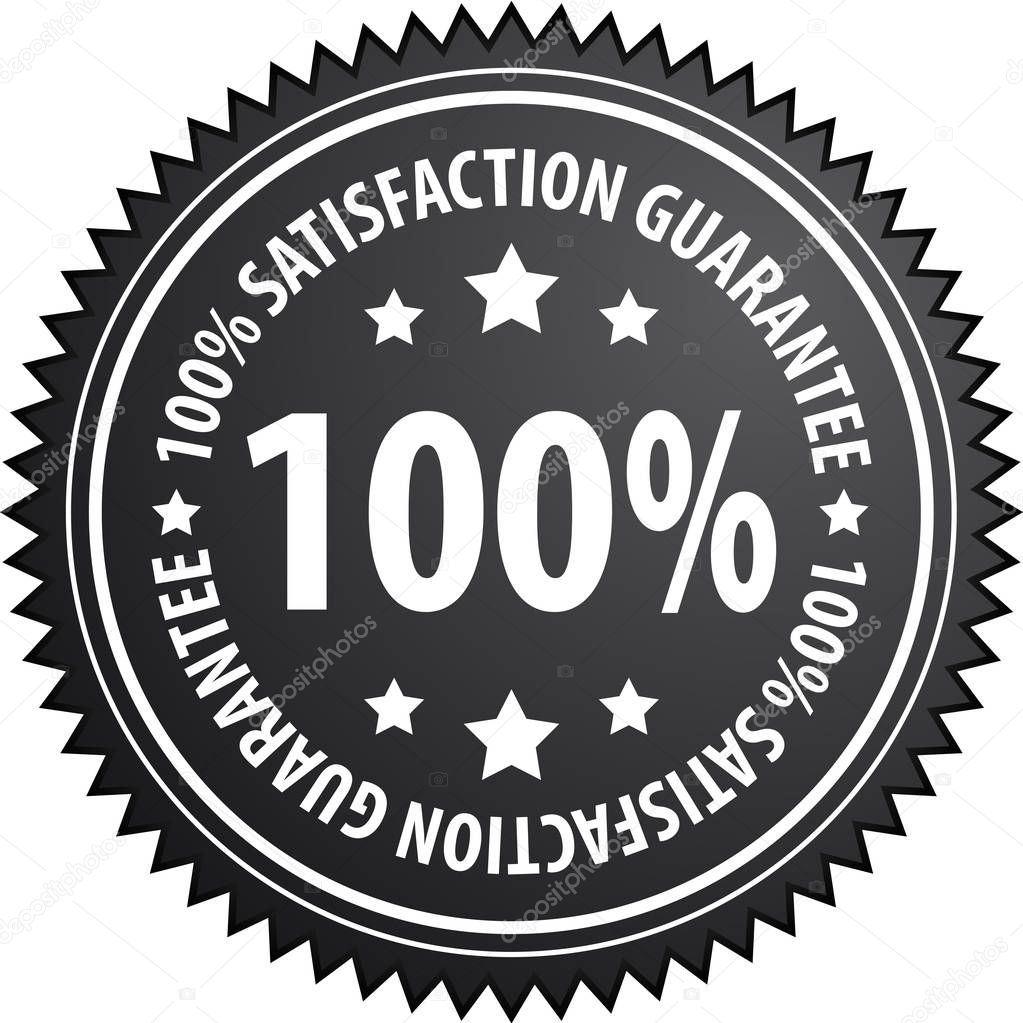 satisfaction guaranteed icon, vector illustration