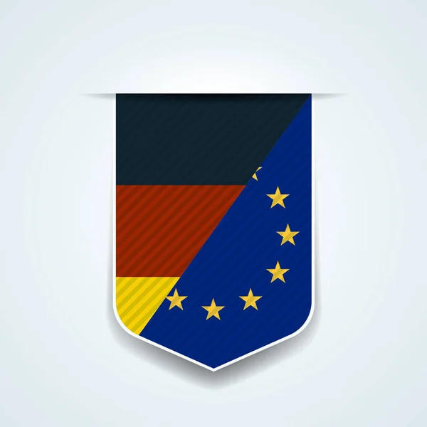 带有欧星的德国国旗 矢量插图 — 图库矢量图片