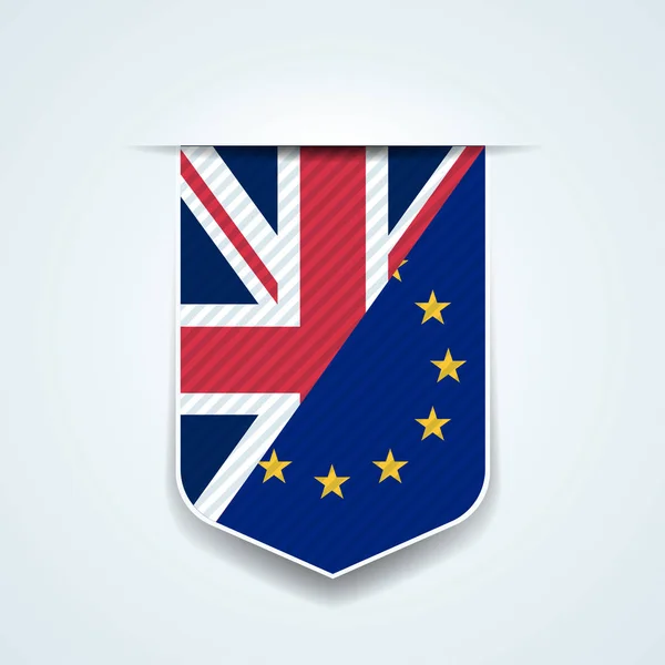 Angol Zászló Uniós Csillagokkal Vektoros Illusztráció — Stock Vector