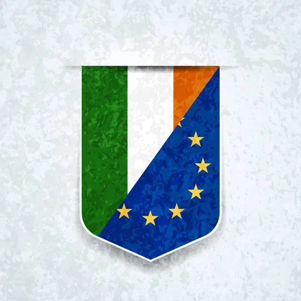 Irská Vlajka Hvězdami Vektorová Ilustrace — Stockový vektor
