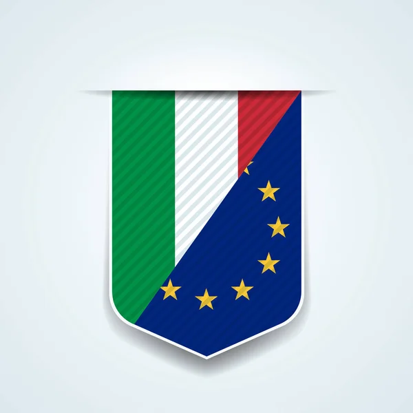 ユースターとイタリアの旗 ベクトルイラスト — ストックベクタ