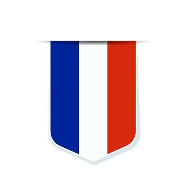 Tarcza Flaga Francuski Ilustracji Wektorowych — Wektor stockowy