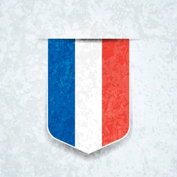 Shield French Flag Vector Illustration — Stock Vector