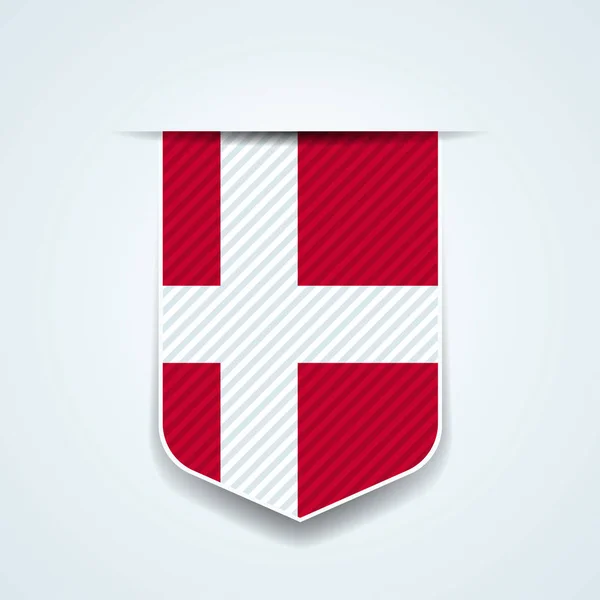 Denmark flag button — Stockový vektor