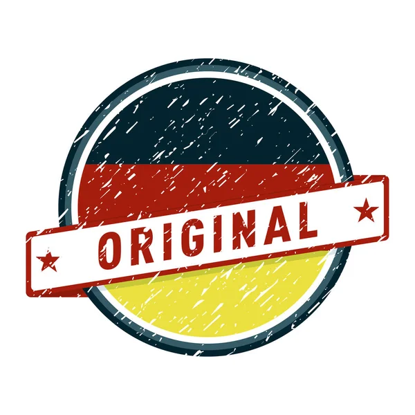 Przycisk Tekstem Oryginalnym Niemcy Flaga Wektor Ilustracja — Wektor stockowy