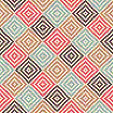 renkli Dikişsiz Aztek geometrik desen  