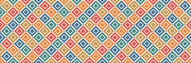 renkli Dikişsiz Aztek geometrik desen  