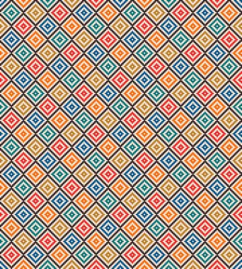 renkli Dikişsiz Aztek geometrik desen  