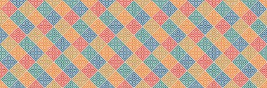 renkli Dikişsiz Aztek geometrik desen  