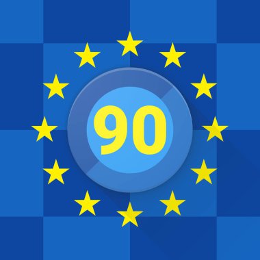 schengen hesap makinesi 90 gün Adaptif simgesi, vektör, illüstrasyon
