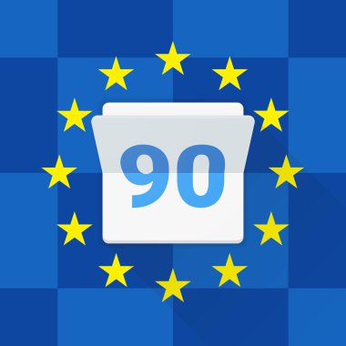 schengen hesap makinesi 90 gün Adaptif simgesi, vektör, illüstrasyon