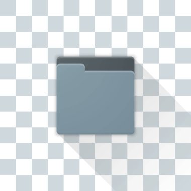 klasör düz simgesi, vektör, illüstrasyon