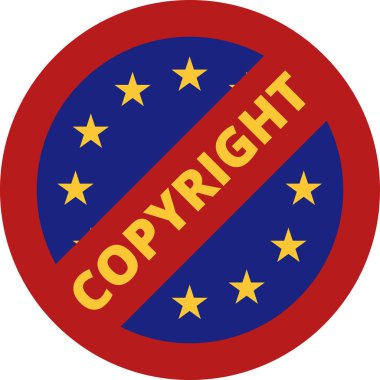 Avrupa Birliği telif hakkı işareti , vektör illüstrasyon