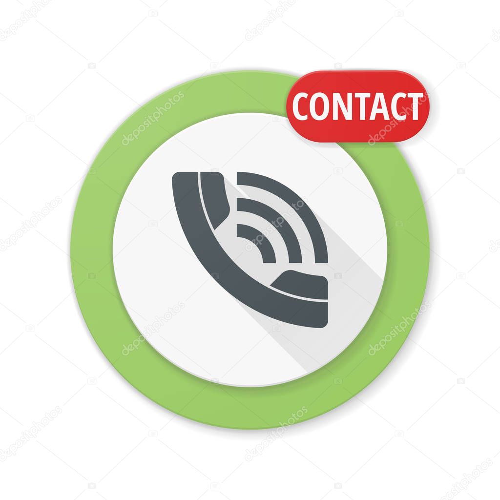 call sign icon, vector illustration, Contact center concept 
