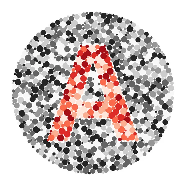 Ένα Χρώμα Γραμμάτων Κατανεμημένες Κύκλοι Τελείες Απεικόνιση — Διανυσματικό Αρχείο
