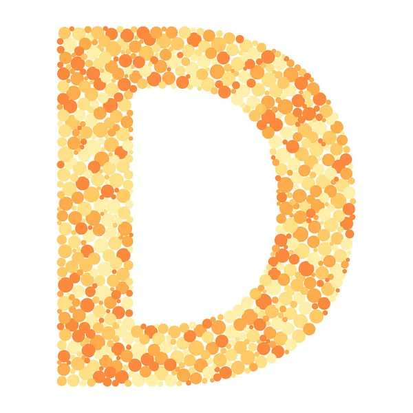 Lettre Couleur Distribué Cercles Points Illustration — Image vectorielle