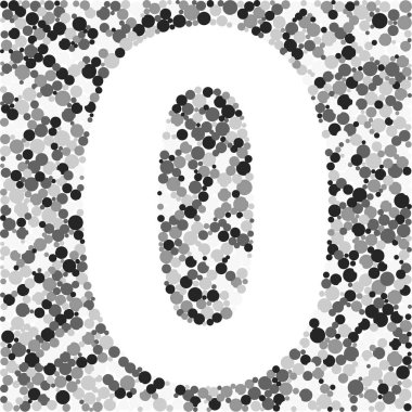 0 numara renk dağıtılan daireler nokta illüstrasyon