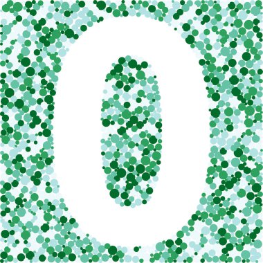 0 numara renk dağıtılan daireler nokta illüstrasyon