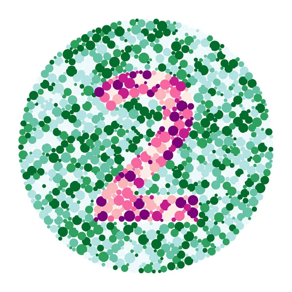 Nummer Färg Distribuerade Cirklar Prickar Illustration — Stock vektor