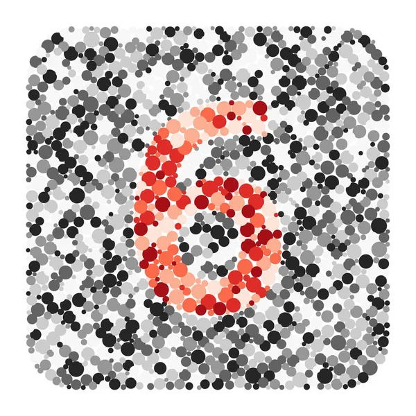 Nummer Kleur Gedistribueerde Cirkels Stippen Illustratie — Stockvector