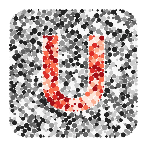 Lettre Couleur Distribué Cercles Points Illustration — Image vectorielle