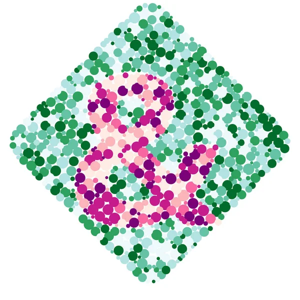 Και Χρώμα Του Συμβόλου Κατανεμημένες Κύκλοι Τελείες Απεικόνιση — Διανυσματικό Αρχείο