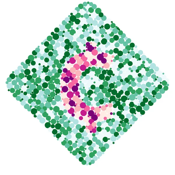 Цветной Знак Цветные Распределенные Круги Рисунок Точки — стоковый вектор