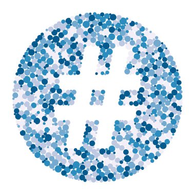 karma keskin şarkı rengi dağıtılmış daireler nokta illüstrasyon