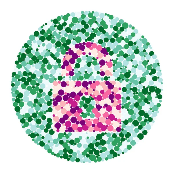 Bloqueo Signo Color Círculos Distribuidos Puntos Ilustración — Vector de stock