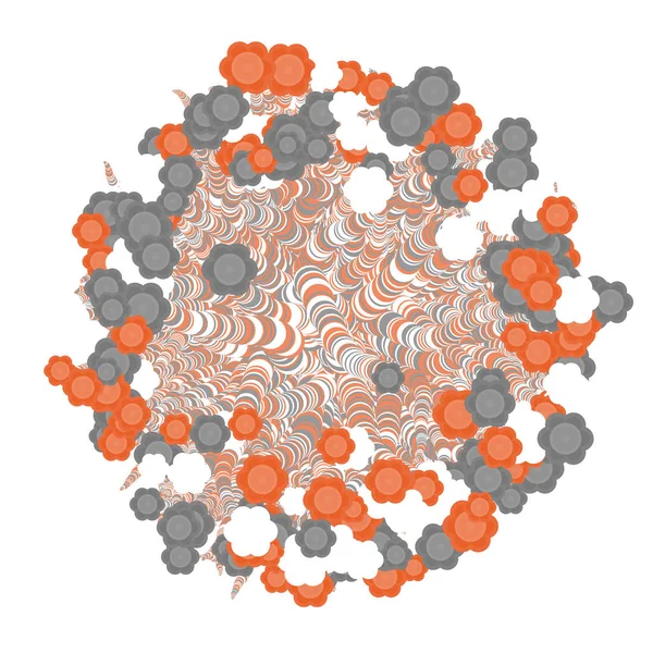 Cercle Coloré Poussoir Fond Texturé Avec Des Fleurs — Image vectorielle