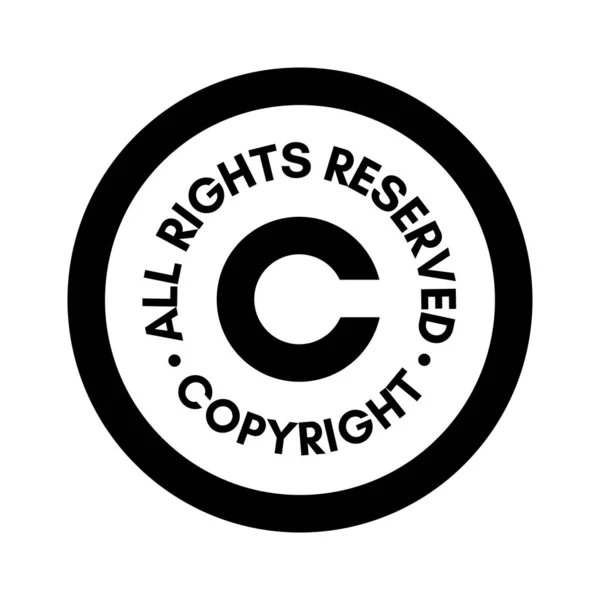 Signo de botón de copyright icono — Archivo Imágenes Vectoriales