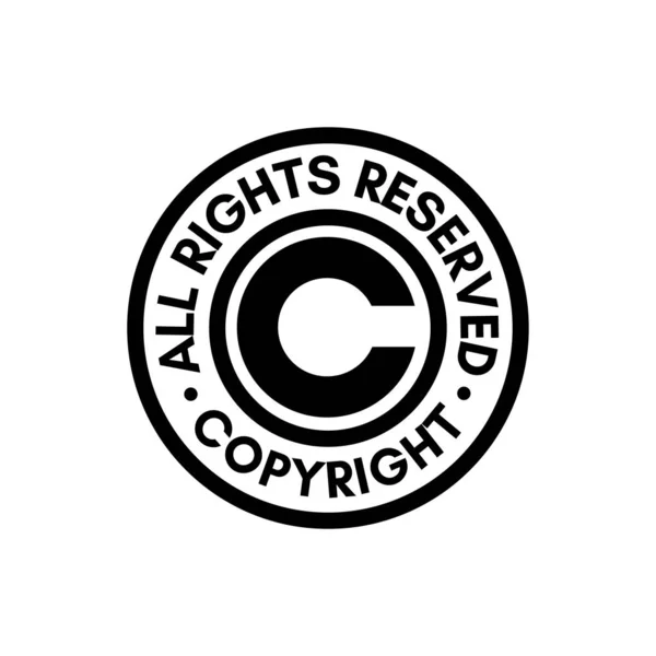 Signo de botón de copyright icono — Archivo Imágenes Vectoriales