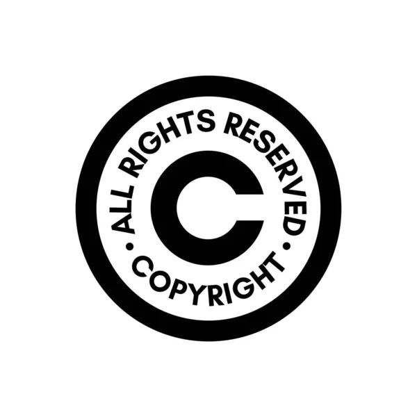Signo de botón de copyright icono — Archivo Imágenes Vectoriales