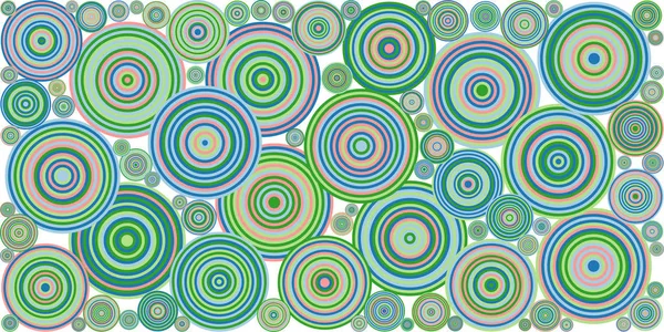 Abstrakte Generative Kunst Farbe Verteilte Kreise Punkte Hintergrund Illustration — Stockvektor
