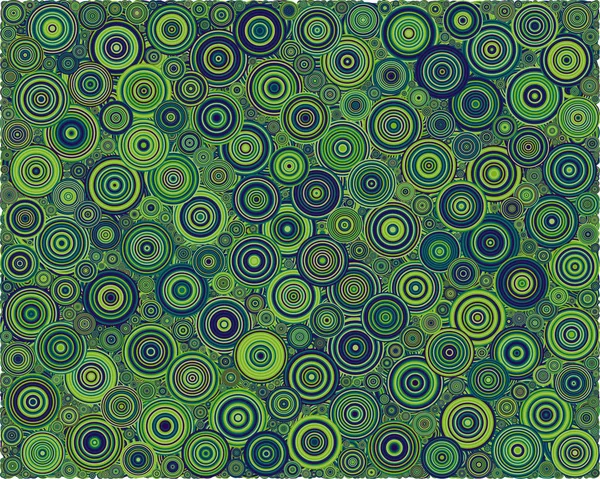 Abstrait Art Génératif Couleur Distribué Cercles Points Fond Illustration — Image vectorielle