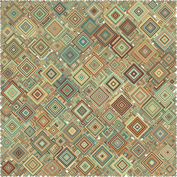 Abstrakt Generativ Konst Färg Distribuerade Kvadrater Polygoner Bakgrund Illustration — Stock vektor