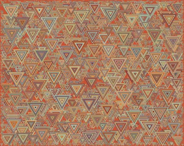 Resumo Arte Gerativa Cor Distribuída Triângulos Polígonos Fundo Ilustração — Vetor de Stock