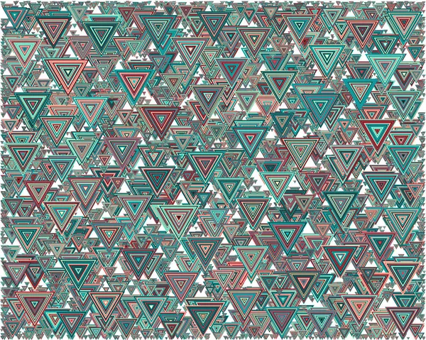 Abstrait Art Génératif Couleur Distribué Triangles Polygones Fond Illustration — Image vectorielle