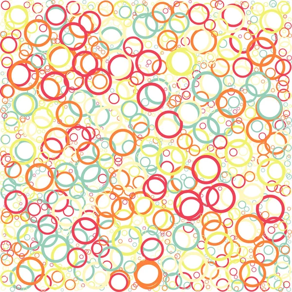 Abstrakt Generativ Konst Färg Distribuerade Cirklar Bakgrund Illustration — Stock vektor