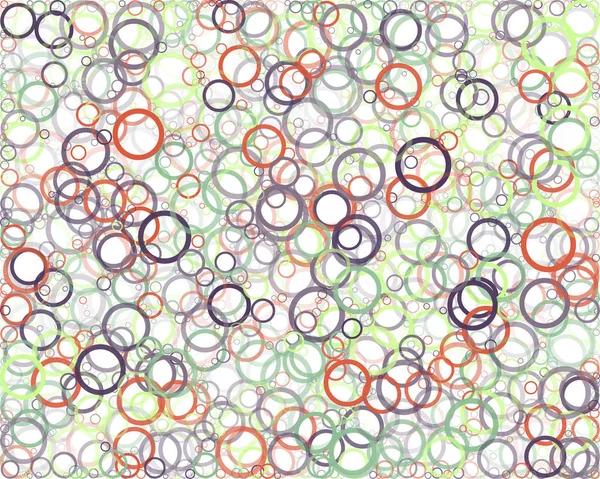 Abstrakte Generative Kunst Farbe Verteilte Kreise Hintergrund Illustration — Stockvektor